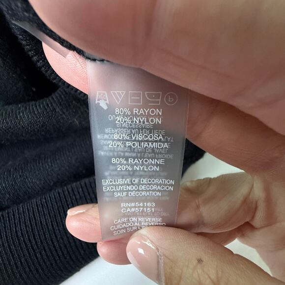 Karl Lagerfeld Paris Black Sequin Bird Sweater XL Knit Embellished Pullover - Picture 11 of 13